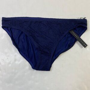 Ivanka Trump Womens Navy Lace Bikini Swim Bottoms Size Large